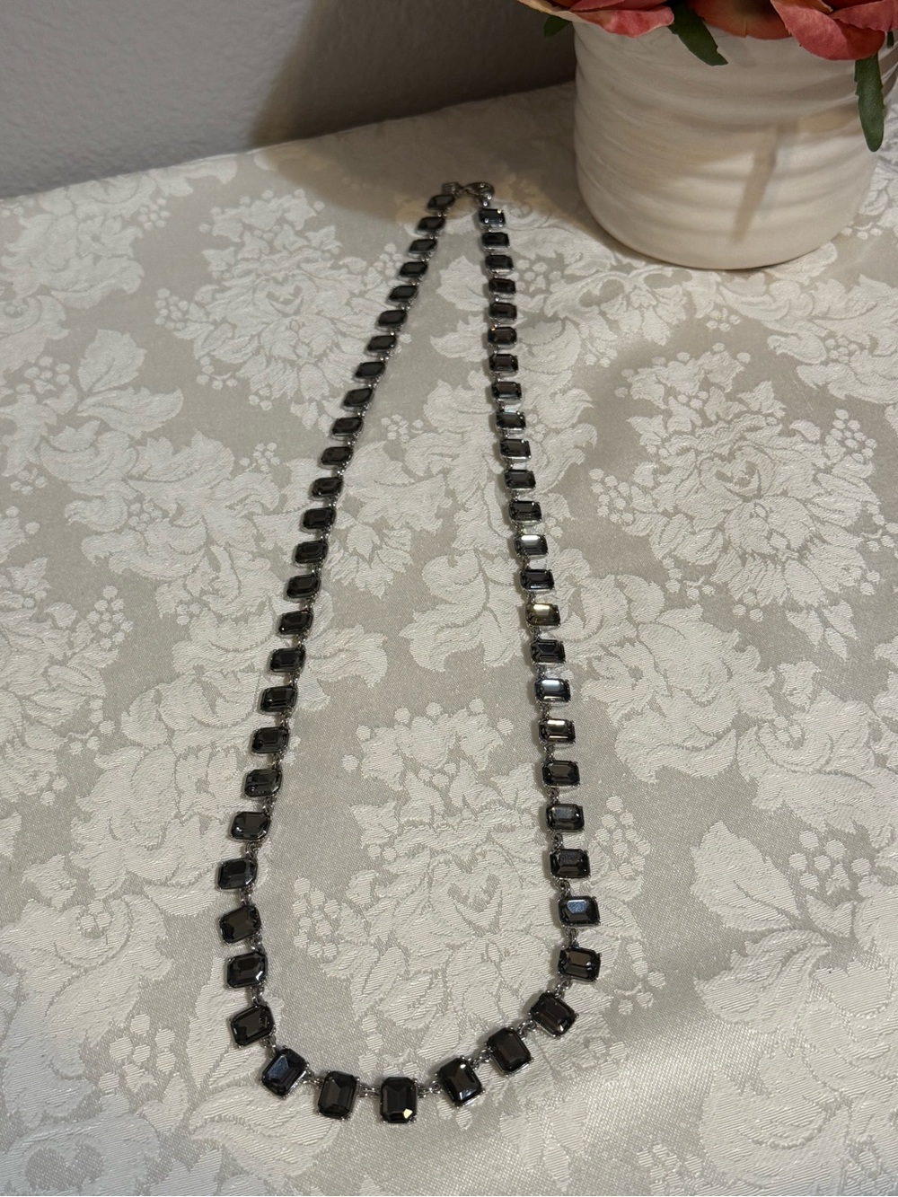 Banana Republic Black Gemstone Long Necklace New Dressy Casual Fashion